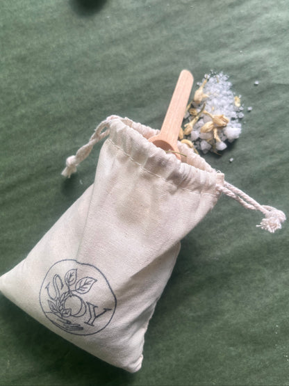 Jasmine Bath Salts and Spoon